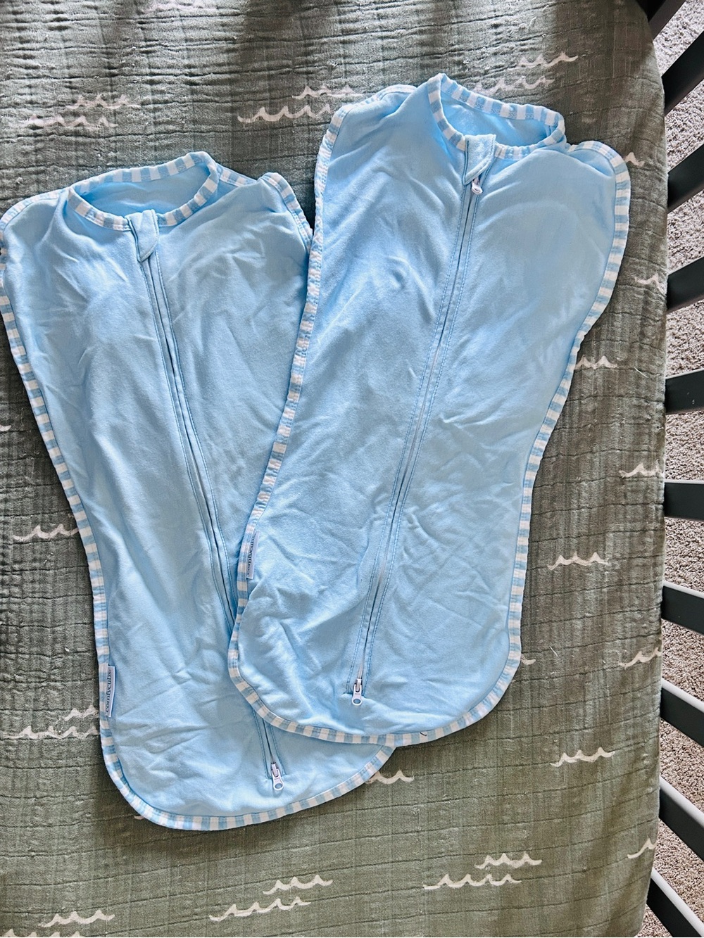 Light Blue Baby Swaddle Sleep Sack - Infant Sleepwear